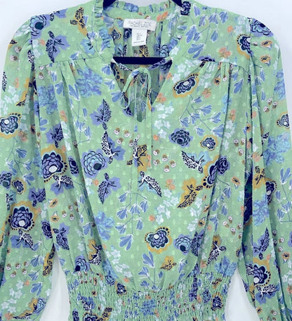 RACHAEL ZOE Floral V-Neck Peasant Blouse