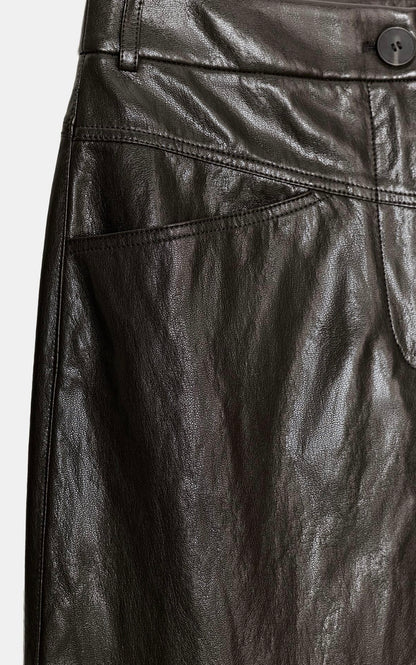 ZARA ZW COLLECTION Faux Leather Pleated Skirt