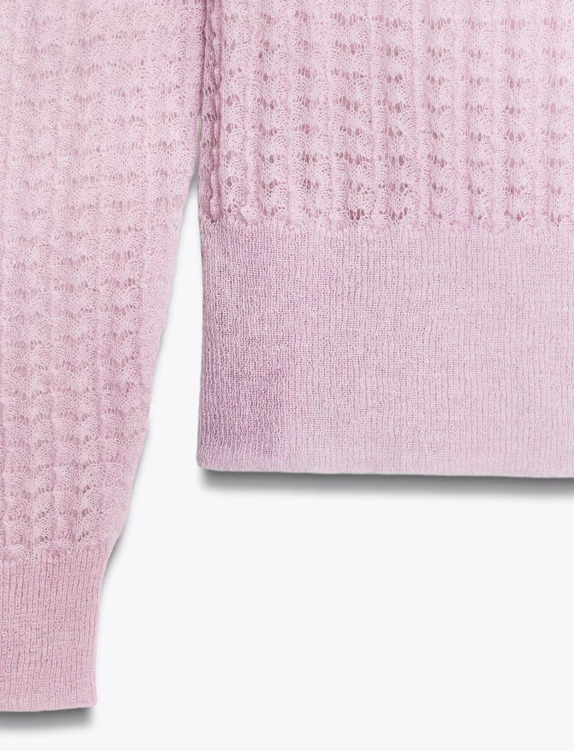 ZARA Pointelle Knit Wool And Alpaca Sweater
