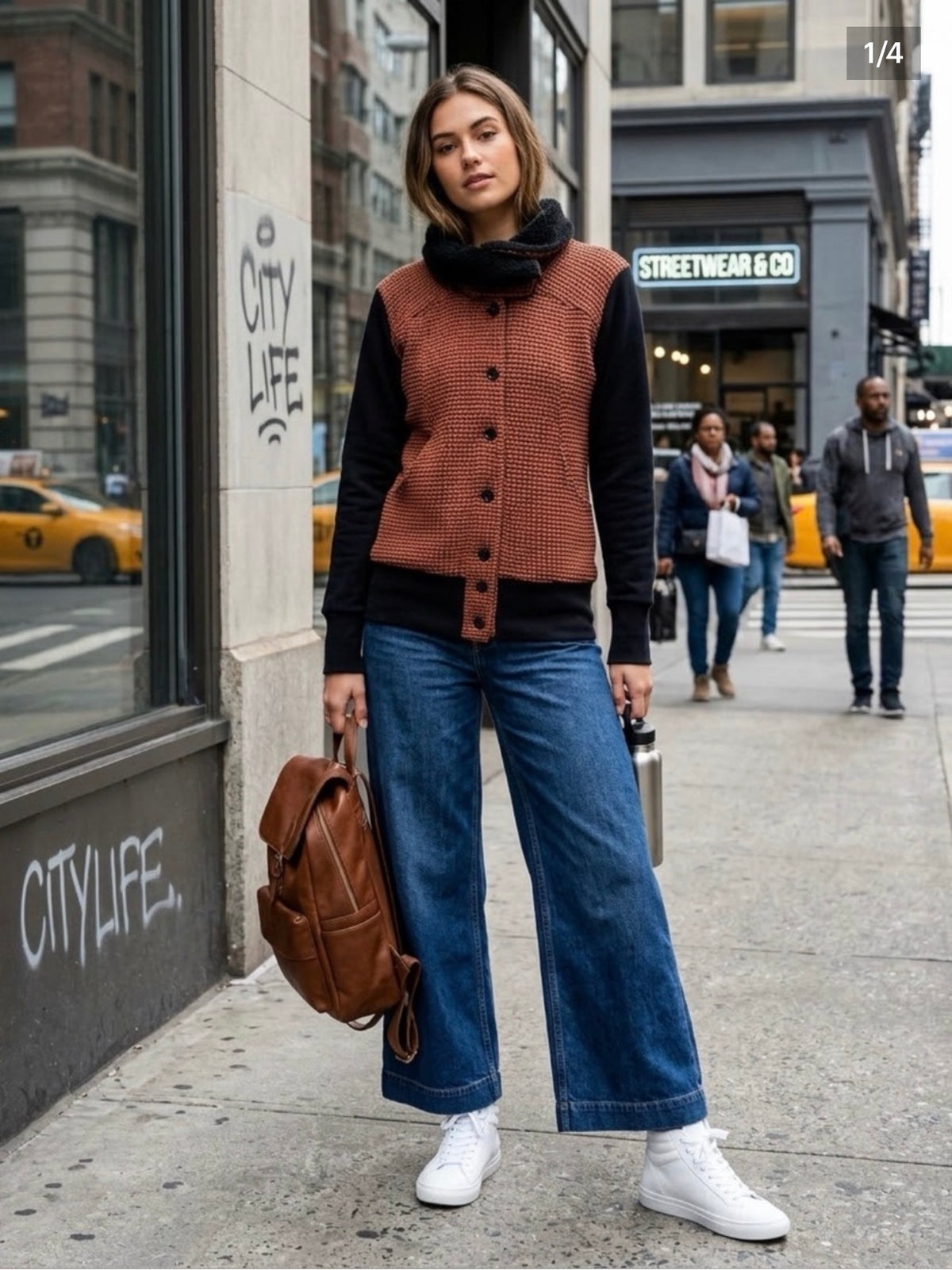 Vintage ORB Mixed Media Jacket