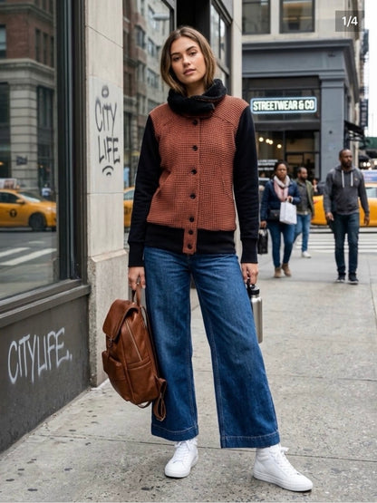 Vintage ORB Mixed Media Jacket