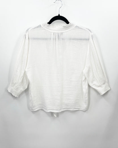 Anthropologie SANCTUARY Only You Striped Tie-Front Blouse
