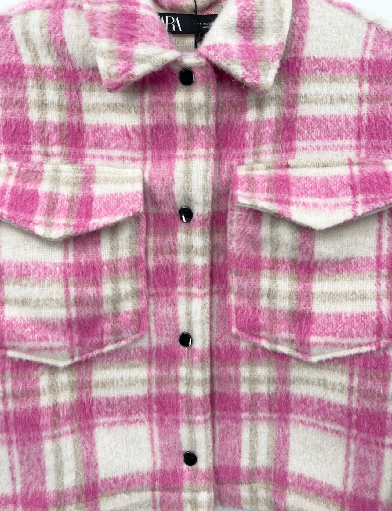 ZARA Plaid Cropped Shacket