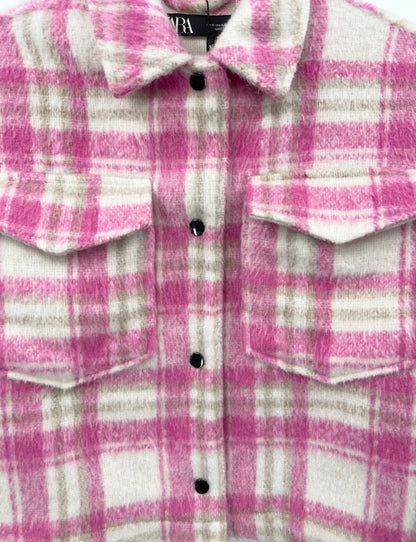 ZARA Plaid Cropped Shacket