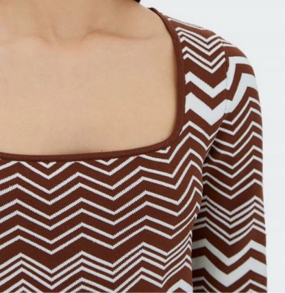 STRADIVARIUS Cropped
Chevron Sweater