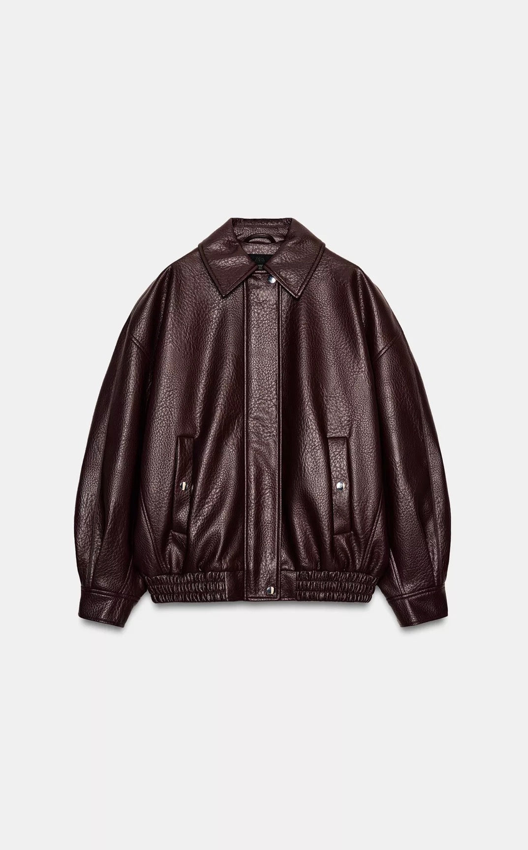 ZARA Faux Leather Bomber Jacket