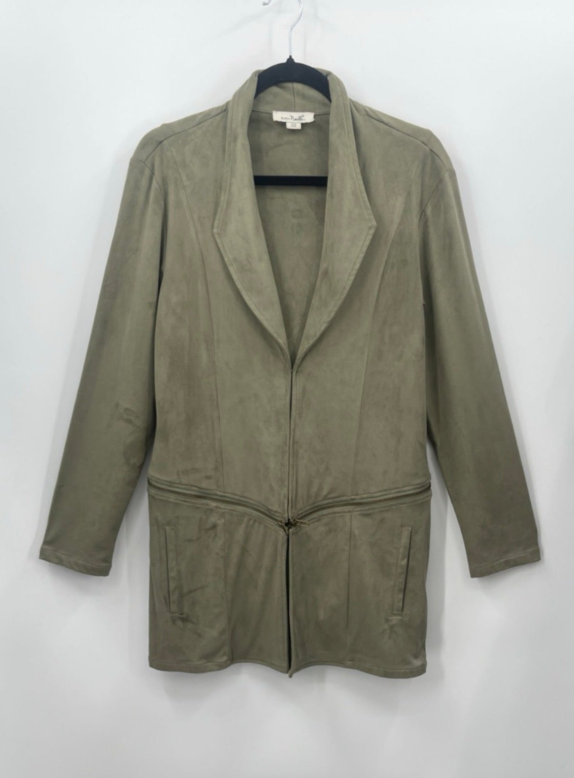 SIMPLY NOELLE Convertible Faux Suede Zip-Front
Jacket