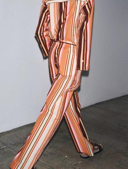 ZARA ZW Collection Striped Flare Pants