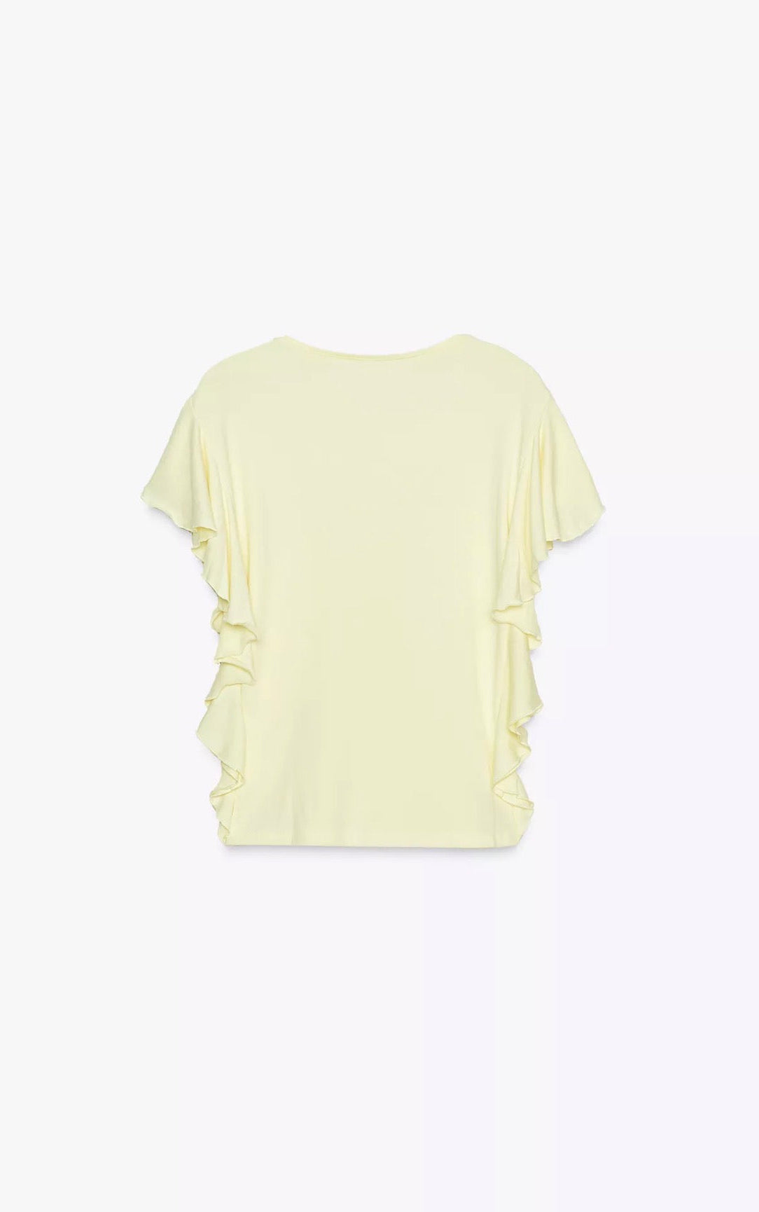 ZARA Ruffled Sleeve T-Shirt