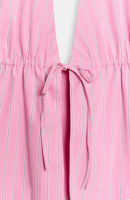 ZARA Striped Poplin Halter Top