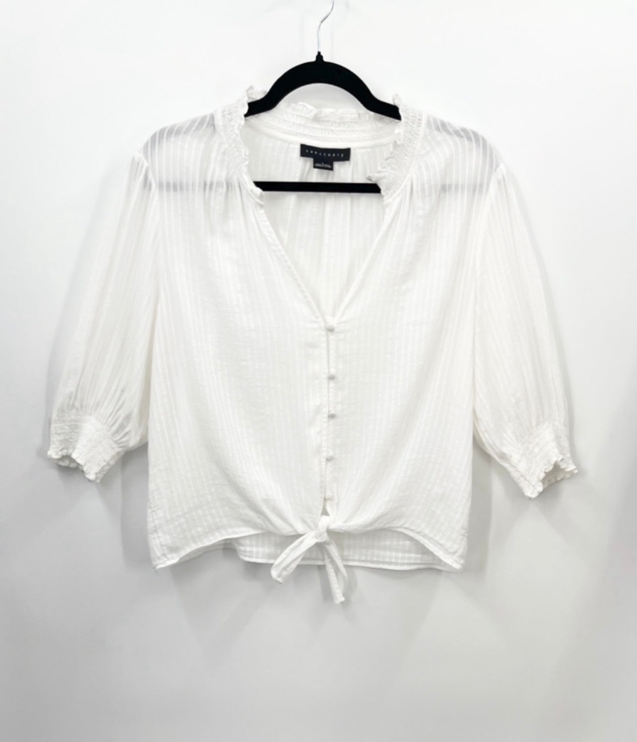 Anthropologie SANCTUARY Only You Striped Tie-Front Blouse