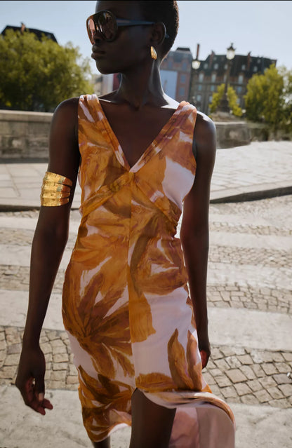 ZARA Printed Midi Dress