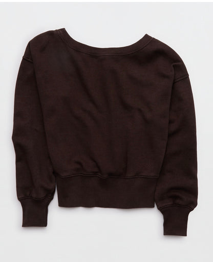 AERIE Go-To Off The Shoulder Sweatshirt