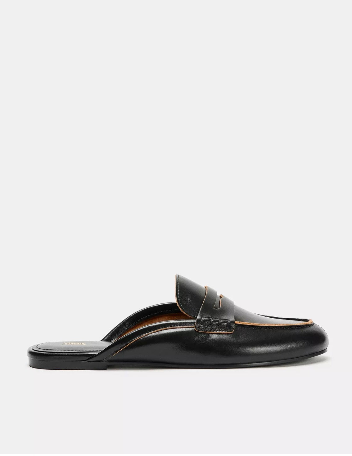 ZARA Leather Slingback Loafers