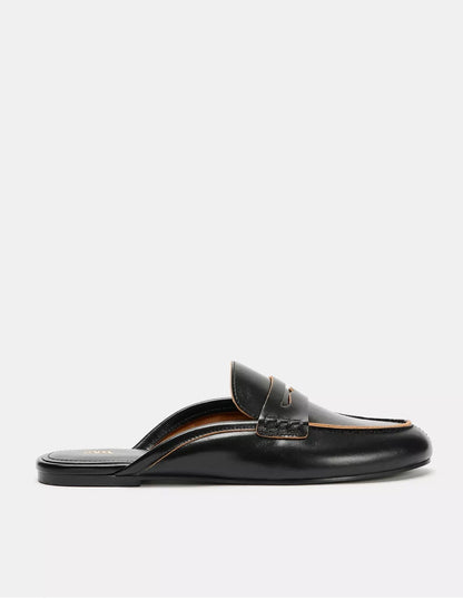 ZARA Leather Slingback Loafers
