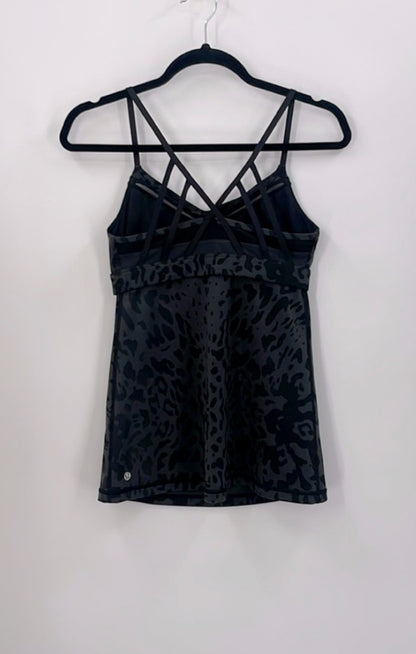 LULULEMON Just Breathe Tank/Animal Swirl Deep Coal Black