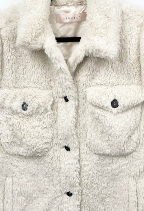 ESQUALO Faux Fur Oversized Vest