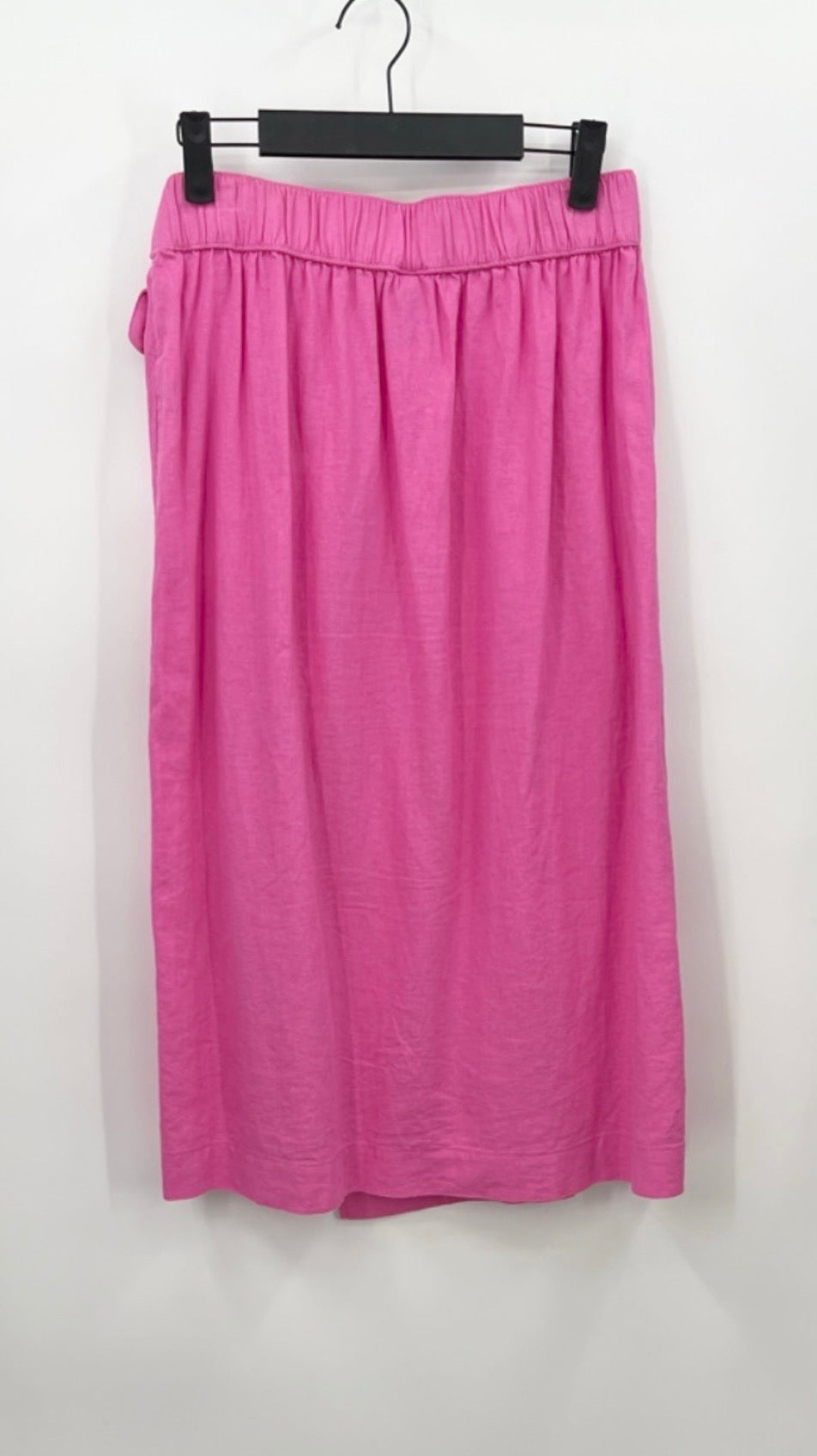 A NEW DAY Pink Linen Blend A-Line Wrap Cross Over Skirt Side Tie