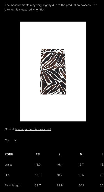 ZARA Animal Print Pencil Skirt ZW Collection