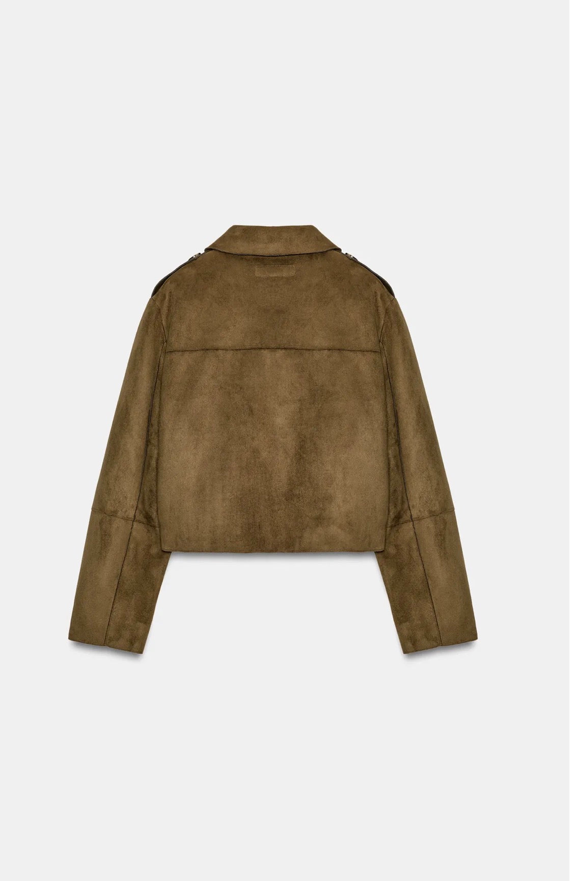 ZARA Cropped Faux Suede Jacket