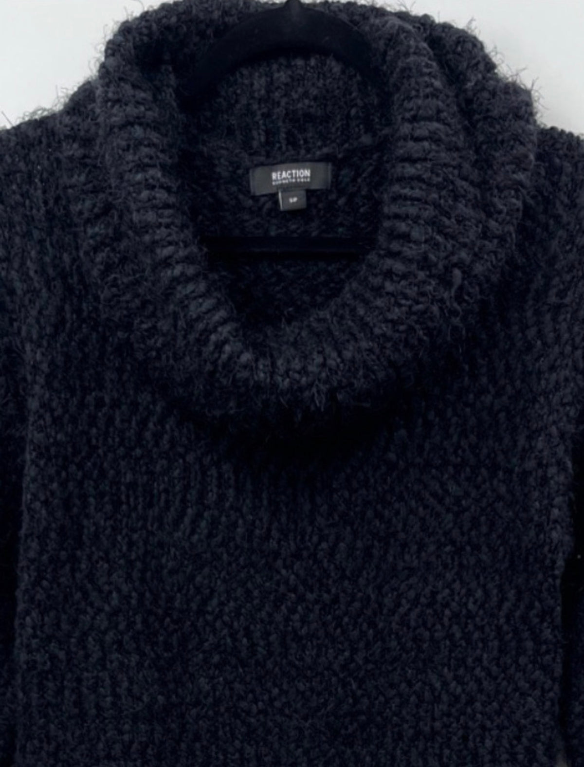 REACTION KENNETH COLE
Plush Black Chunky Cowl Neck Sweater