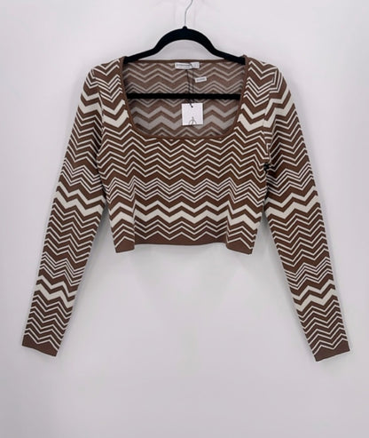 STRADIVARIUS Cropped
Chevron Sweater