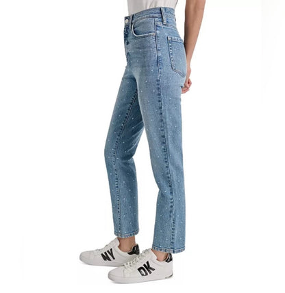 DKNY High Rise Straight Fit
Embellished Jeans