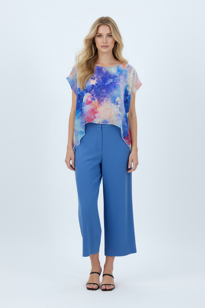 Miss Nikky Asymmetrical Floral Blouse