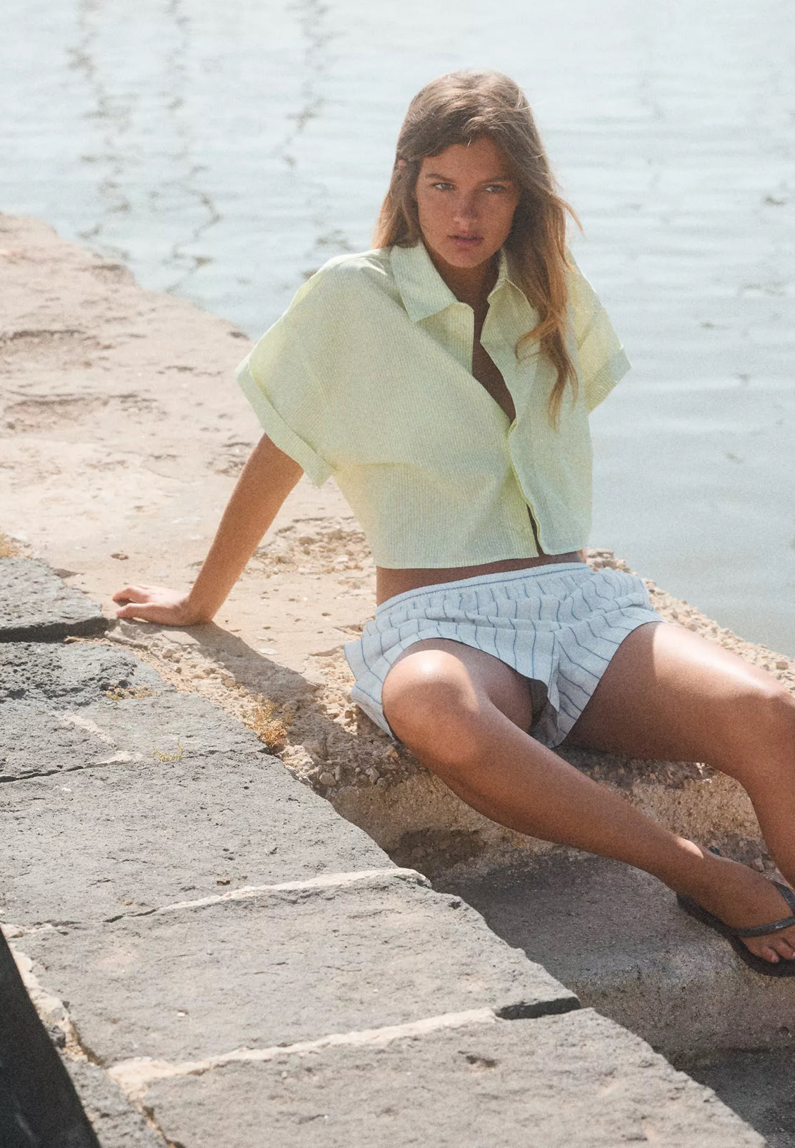 ZARA Poplin Crop Shirt