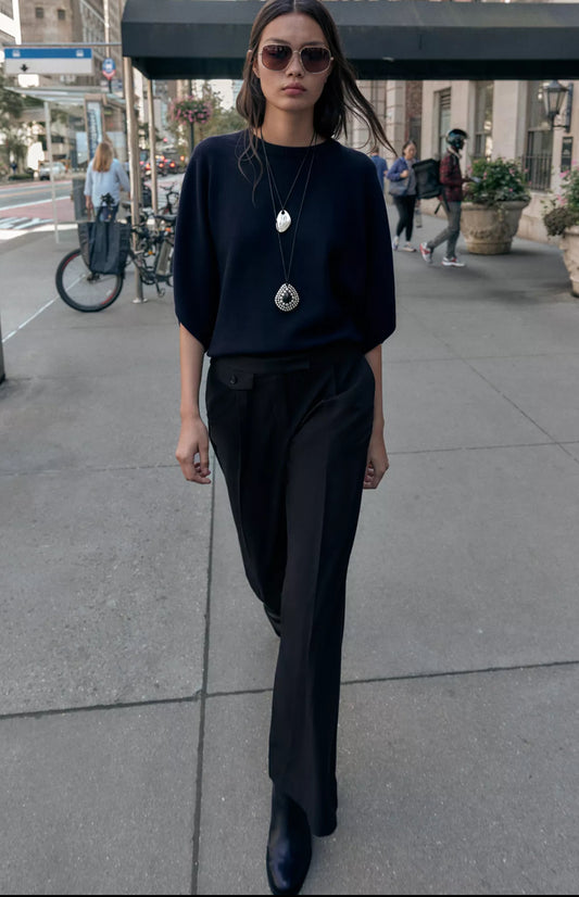 ZARA Pleated Wide Leg Pants