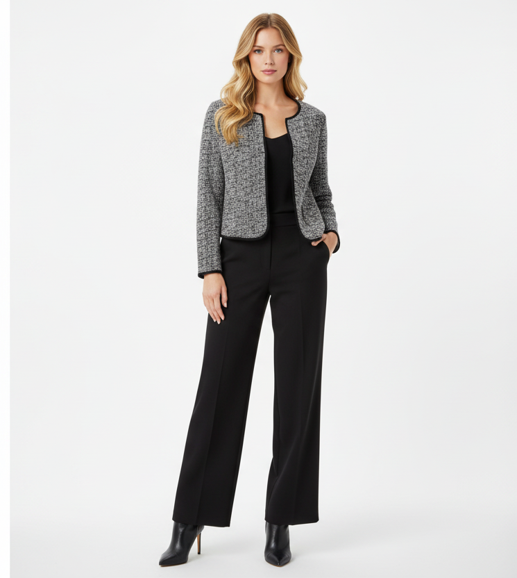 CLEO Tweed Lightweight
Knit Blazer