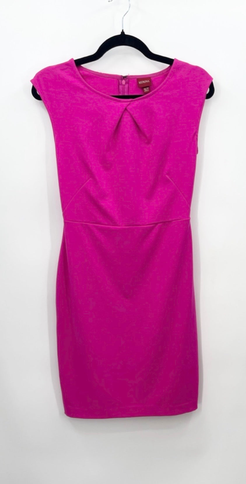 MERONA Cap-Sleeve Fuchsia Sheath Dress