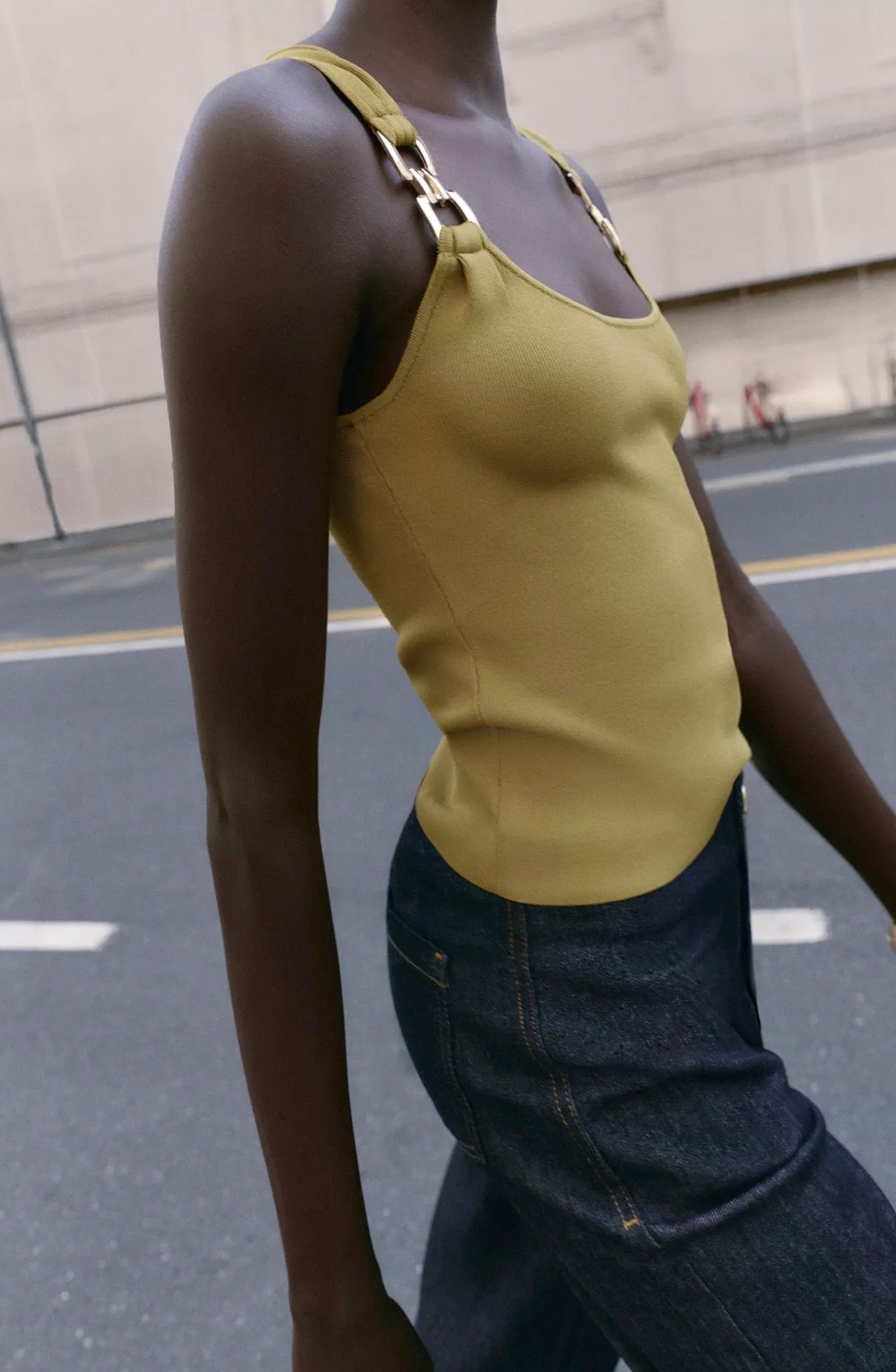 ZARA Metallic Detail Knit Top