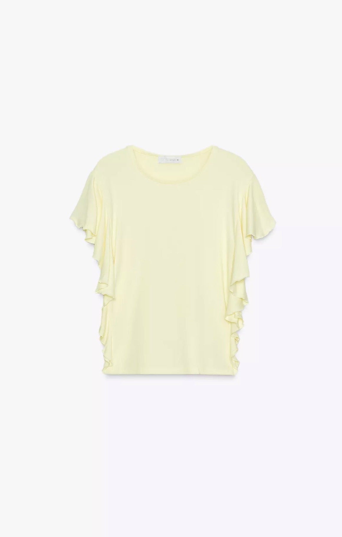 ZARA Ruffled Sleeve T-Shirt