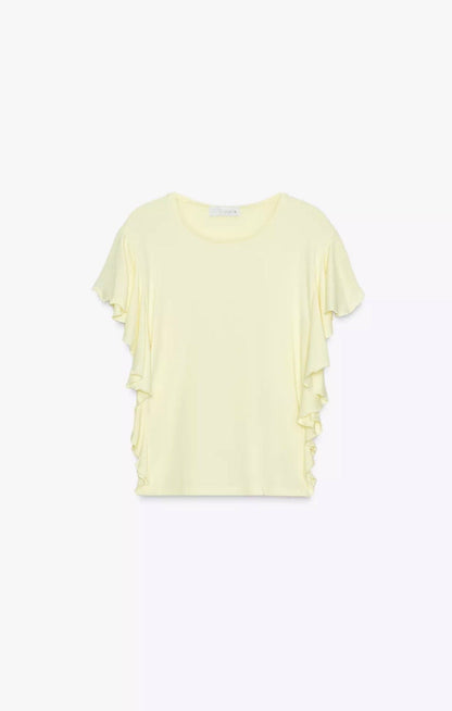 ZARA Ruffled Sleeve T-Shirt