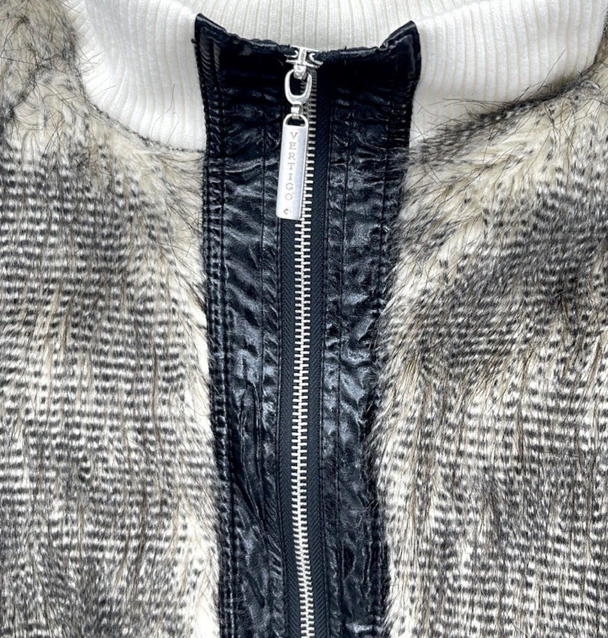 VERTIGO Faux Fur Bomber Jacket