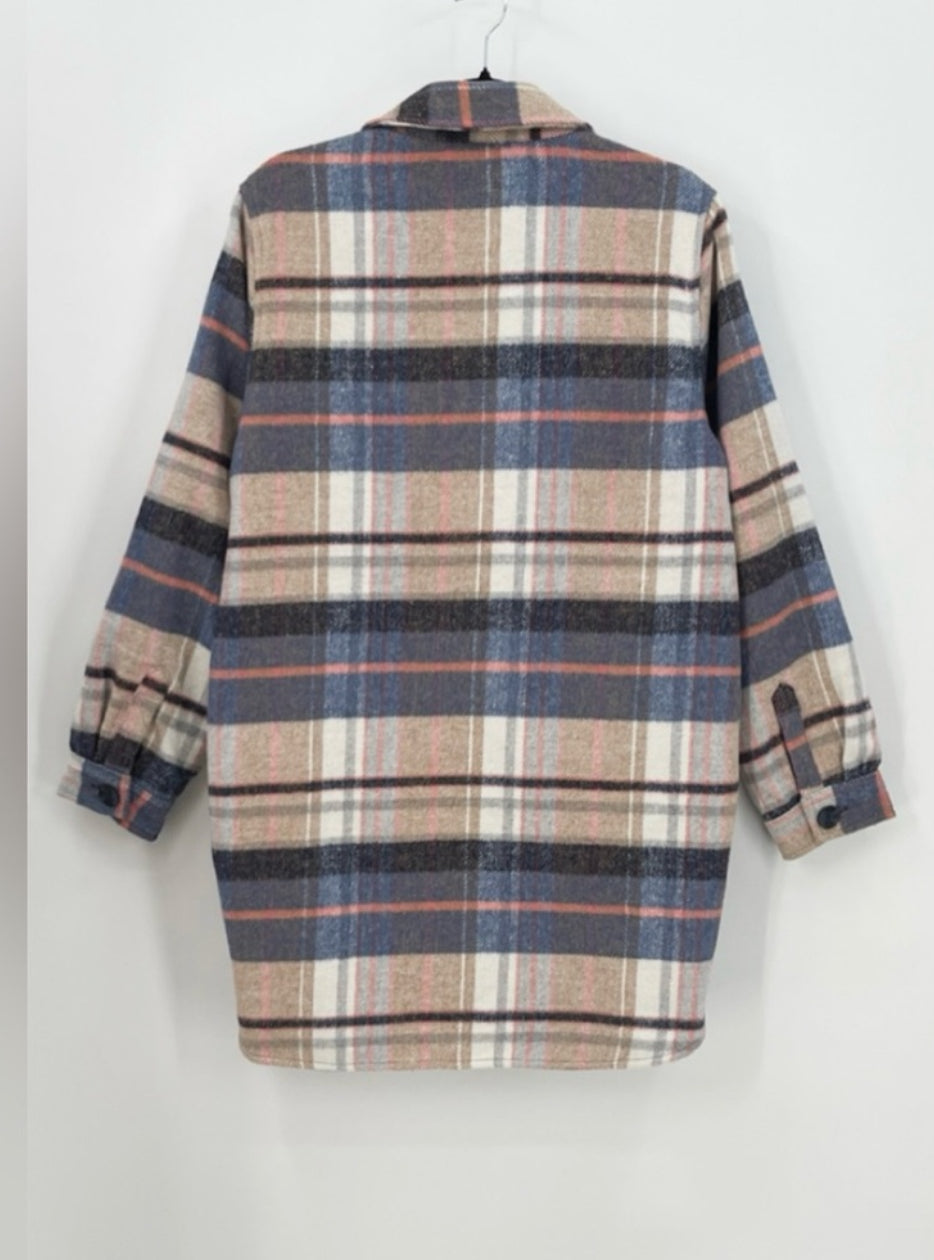 WAREHOUSE ONE Oversized Plaid Shacket