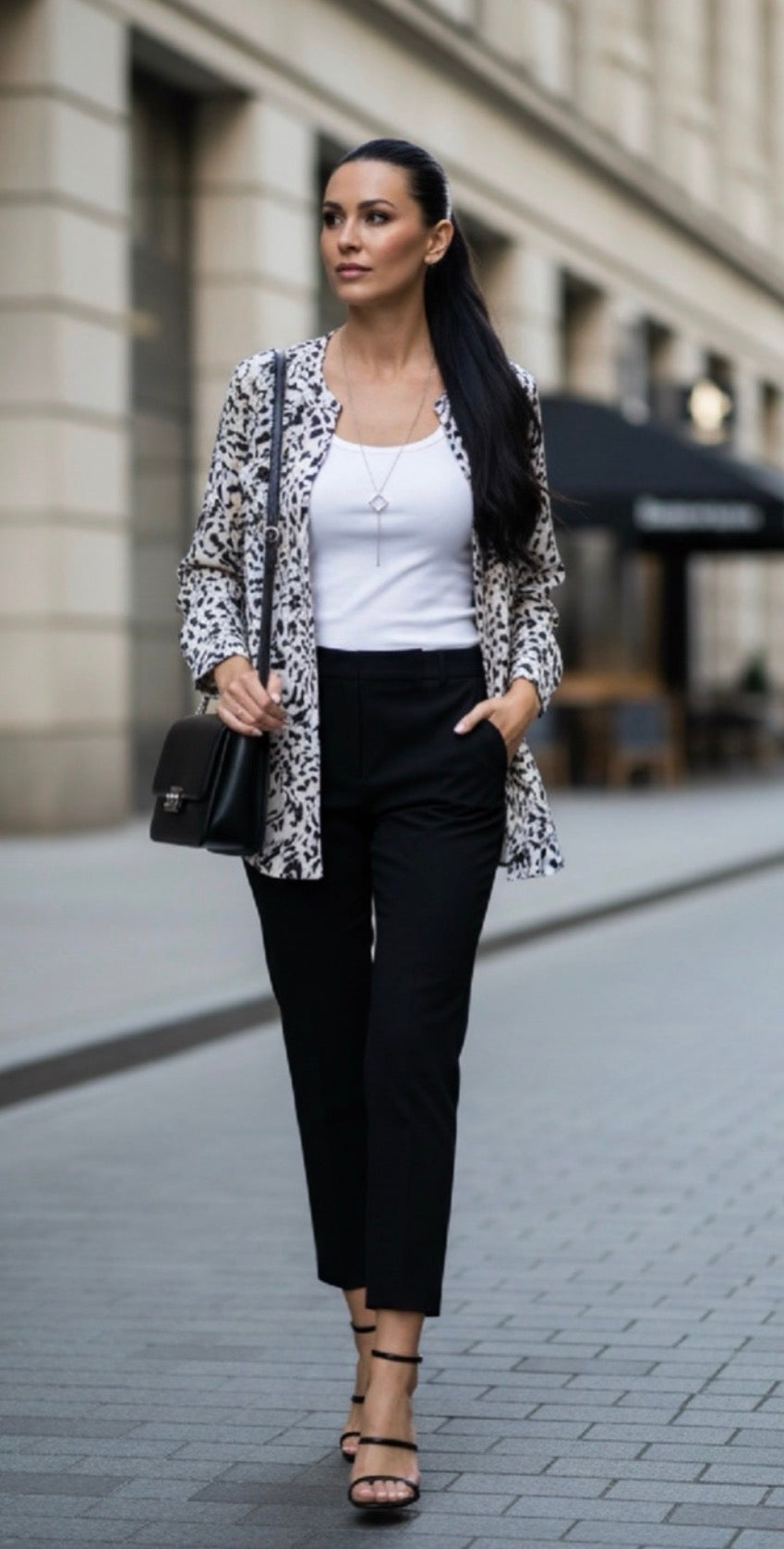 CALVIN KLEIN Animal Print Blouse