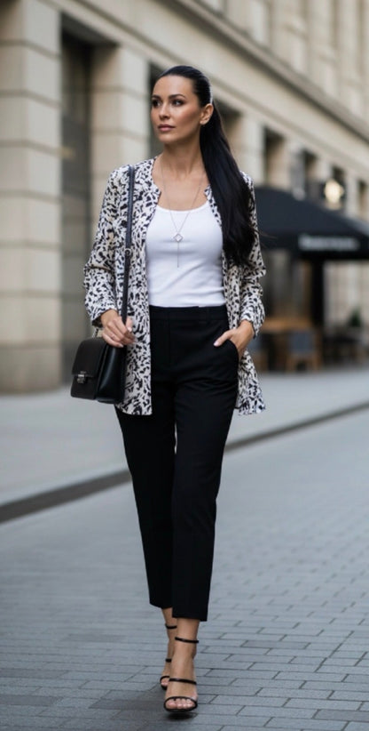 CALVIN KLEIN Animal Print Blouse