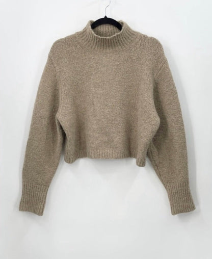 ZARA Alpaca/Wool Blend Mockneck Sweater