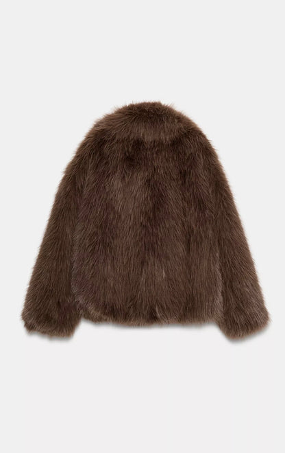 ZARA ZW Collection Faux Fur  Short Coat