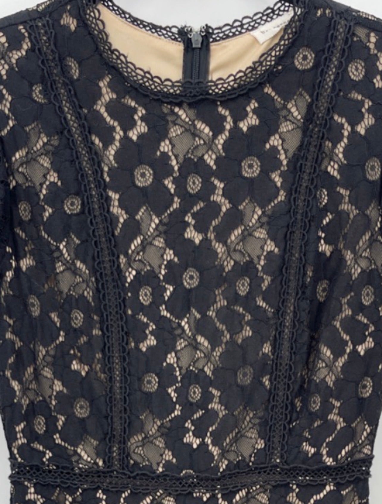 BLUE PEPPER Lace Short Sleeve Fit-and-Flare Dress