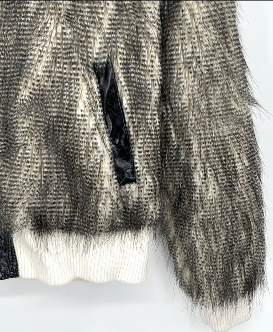 VERTIGO Faux Fur Bomber Jacket