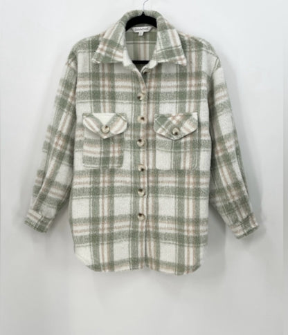 DAVI & DANI Plaid Oversized Shacket