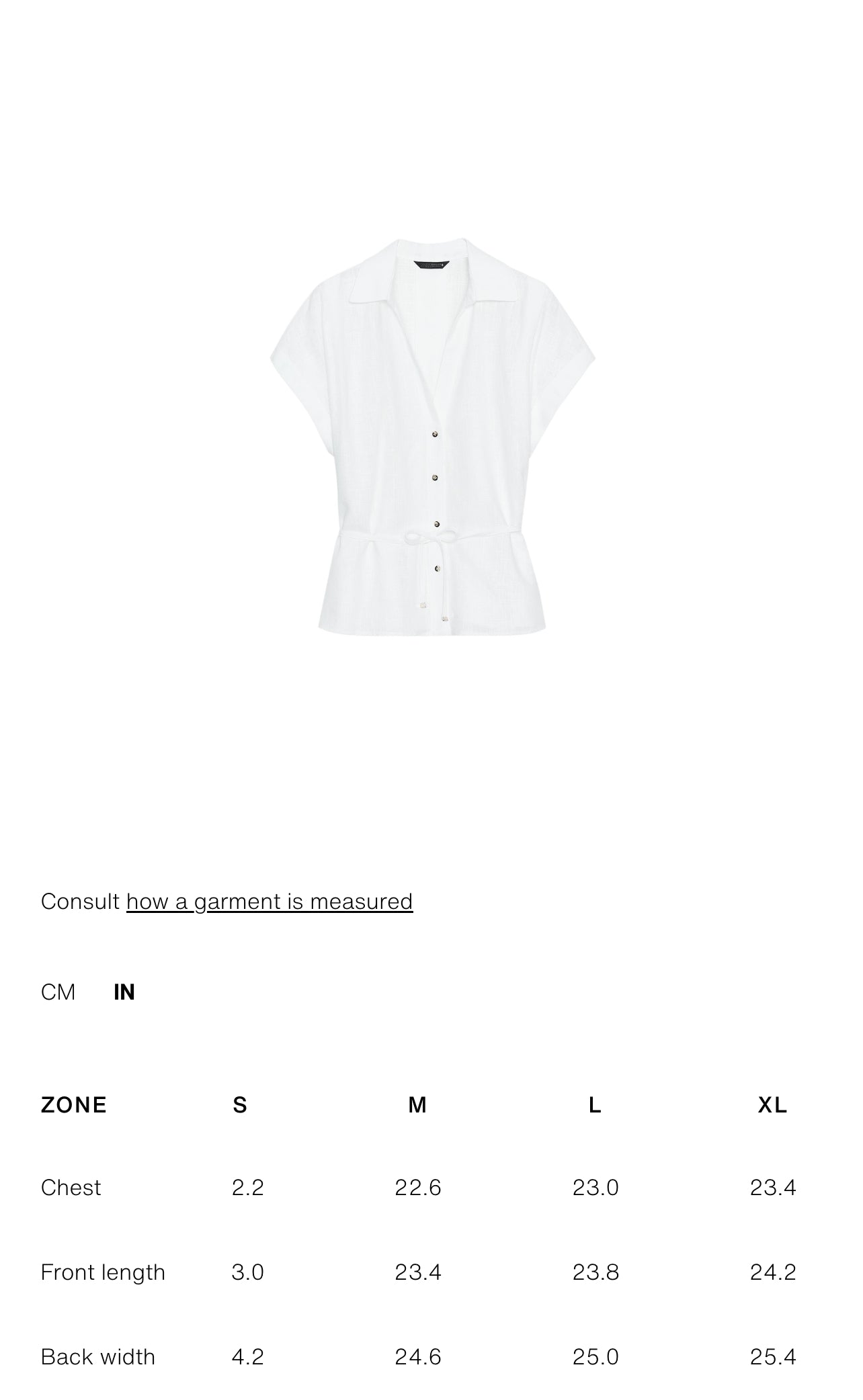 ZARA Belted Linen Blouse