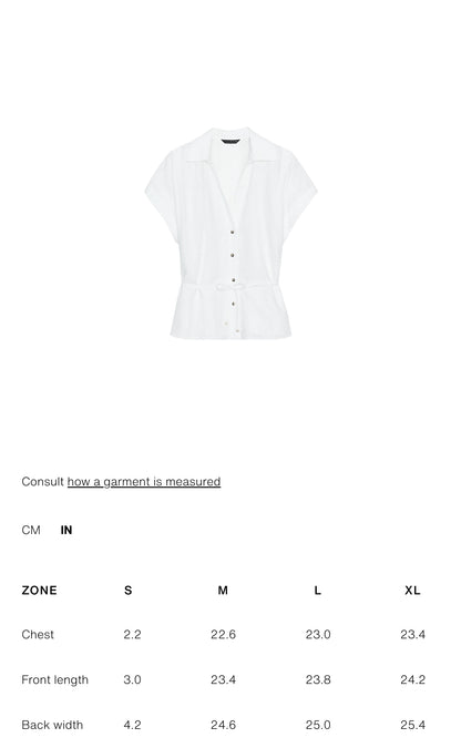 ZARA Belted Linen Blouse