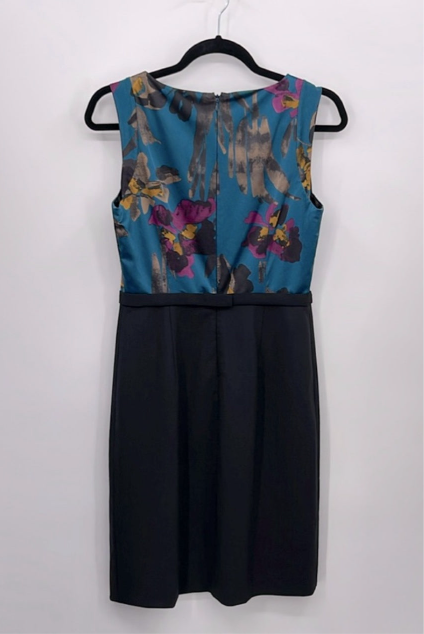 ELIE TAHARI Julie Sheath Silk and Wool Blend Dress