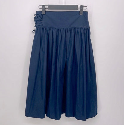 ZARA Lace Up Detail Midi Skirt