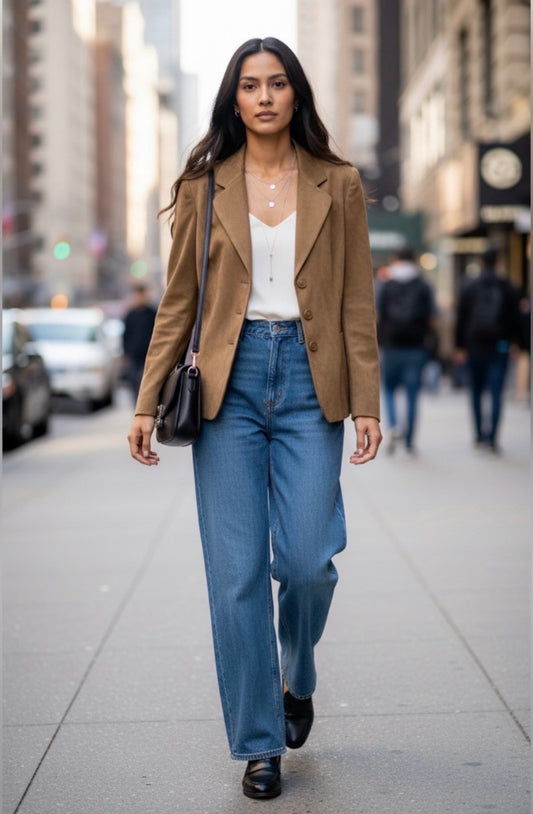 JACQUES VERT Faux Suede Blazer