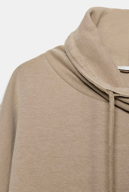 ZARA Oversized Washed Effect Interlock Sweatshirt